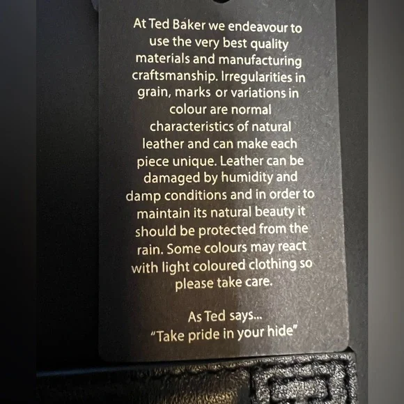 Ted Baker London NWT Beautiful Black Leather Multi-Purpose Laptop Messenger Bag - Picture 8 of 13